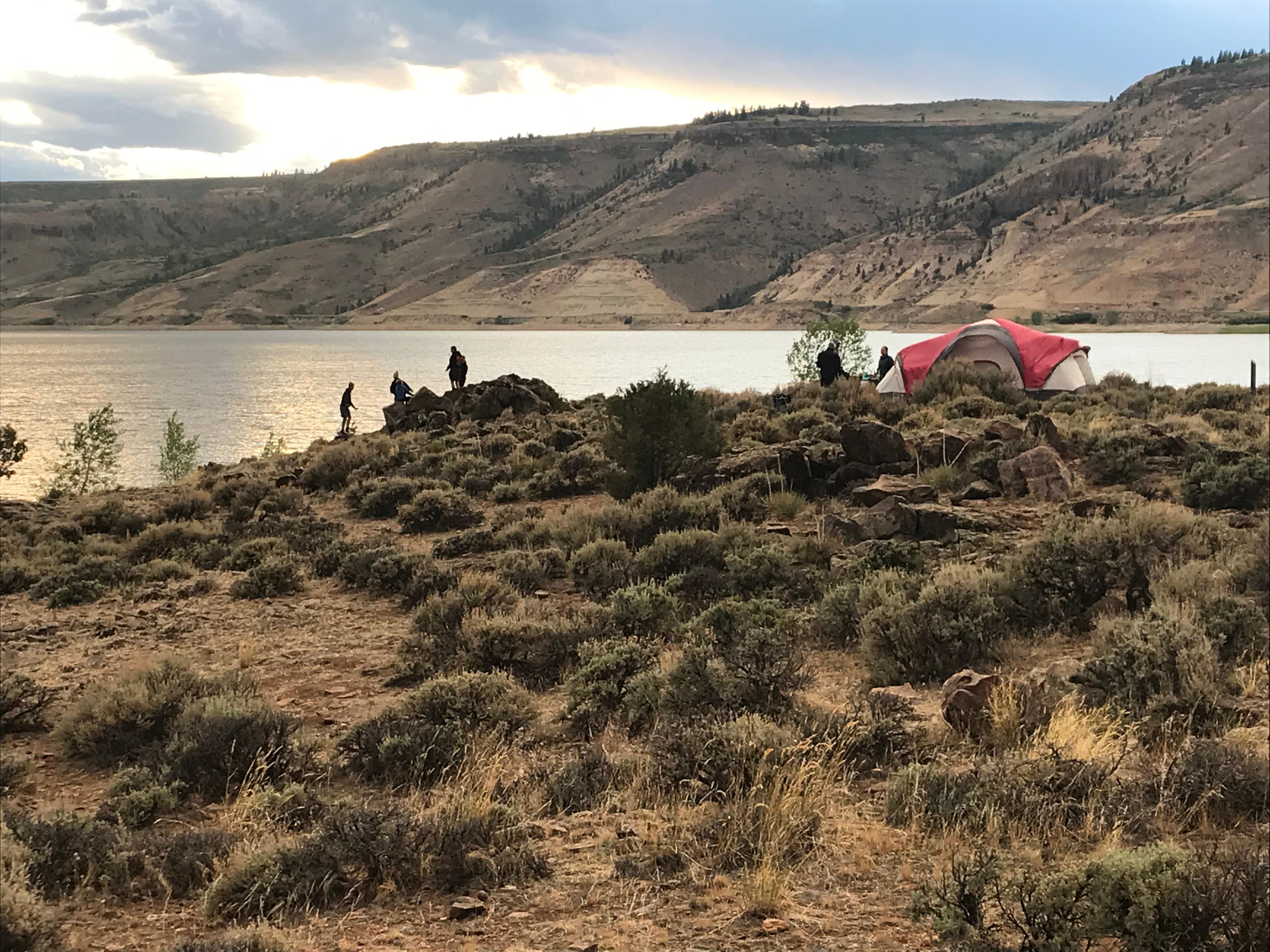 Twilight on Blue Mesa, looking west
