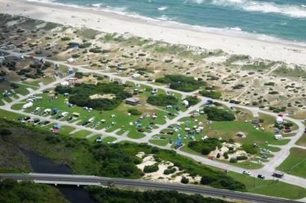 above view of ocracoke campground