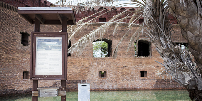 The self-service fee area at Garden Key.