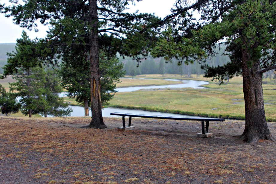 Bench near the Firehole River