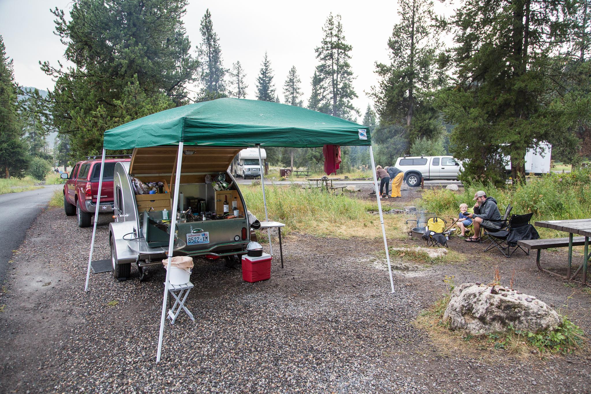 Campsites at the Pebble Creek Campground
