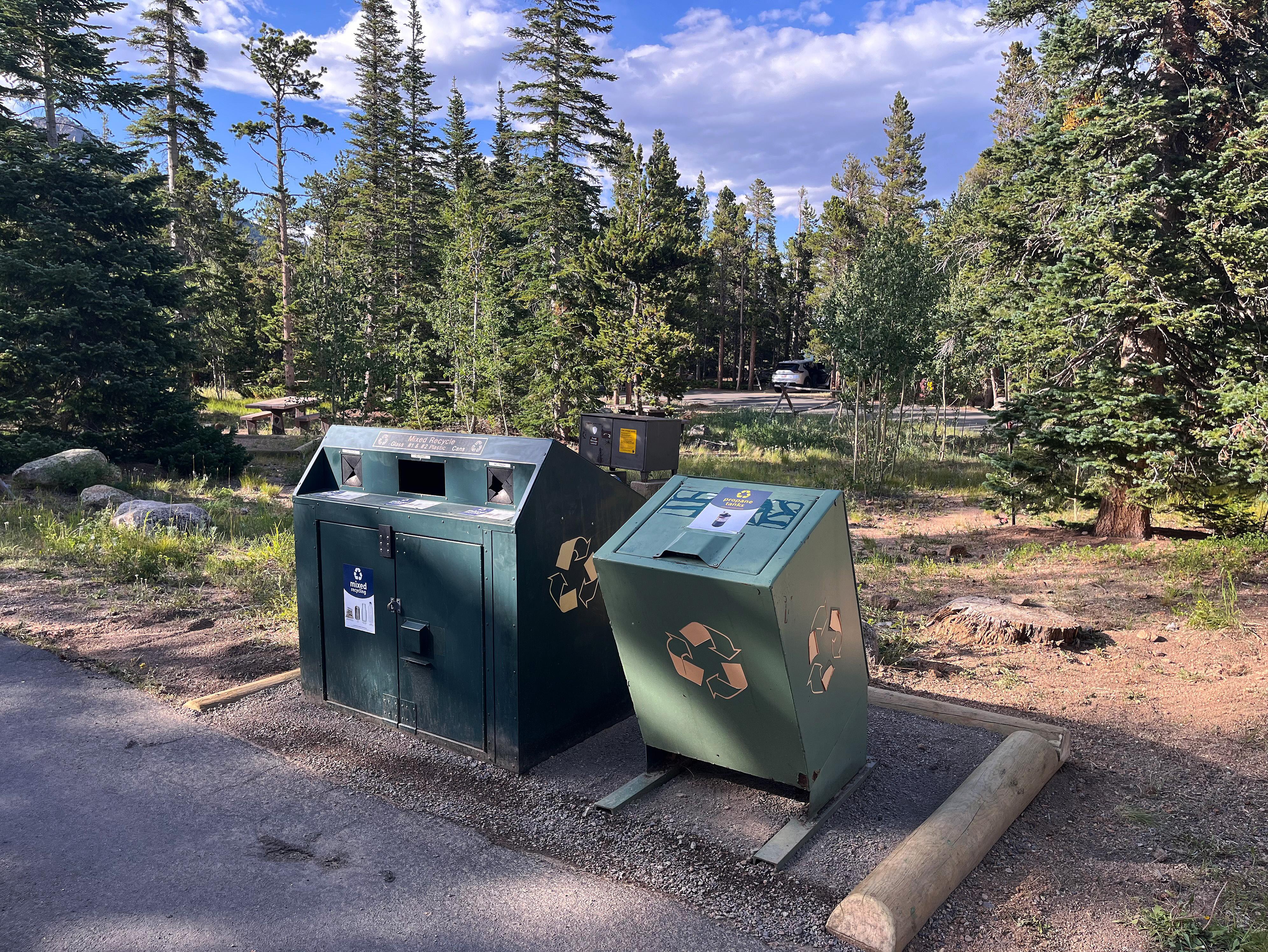 Recycling in Longs Peak Campground
