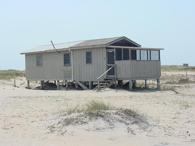 A cabin in the sand
