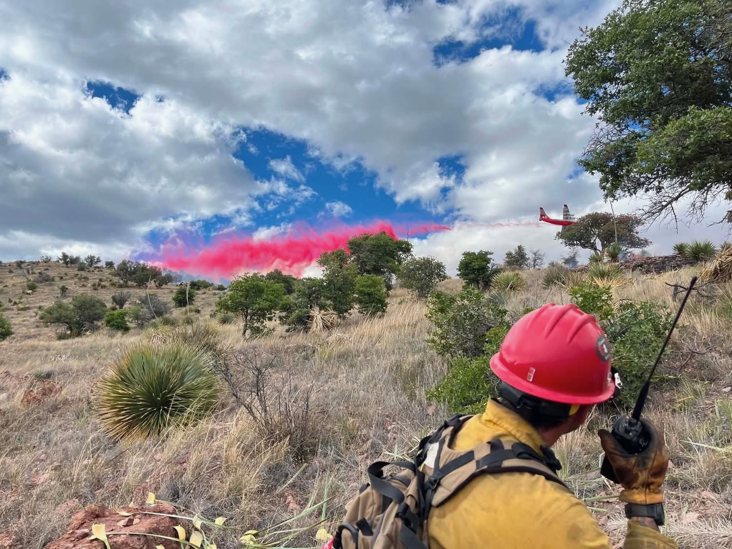 Firefighters Responding to Yaqui Fire at Coronado National Memorial