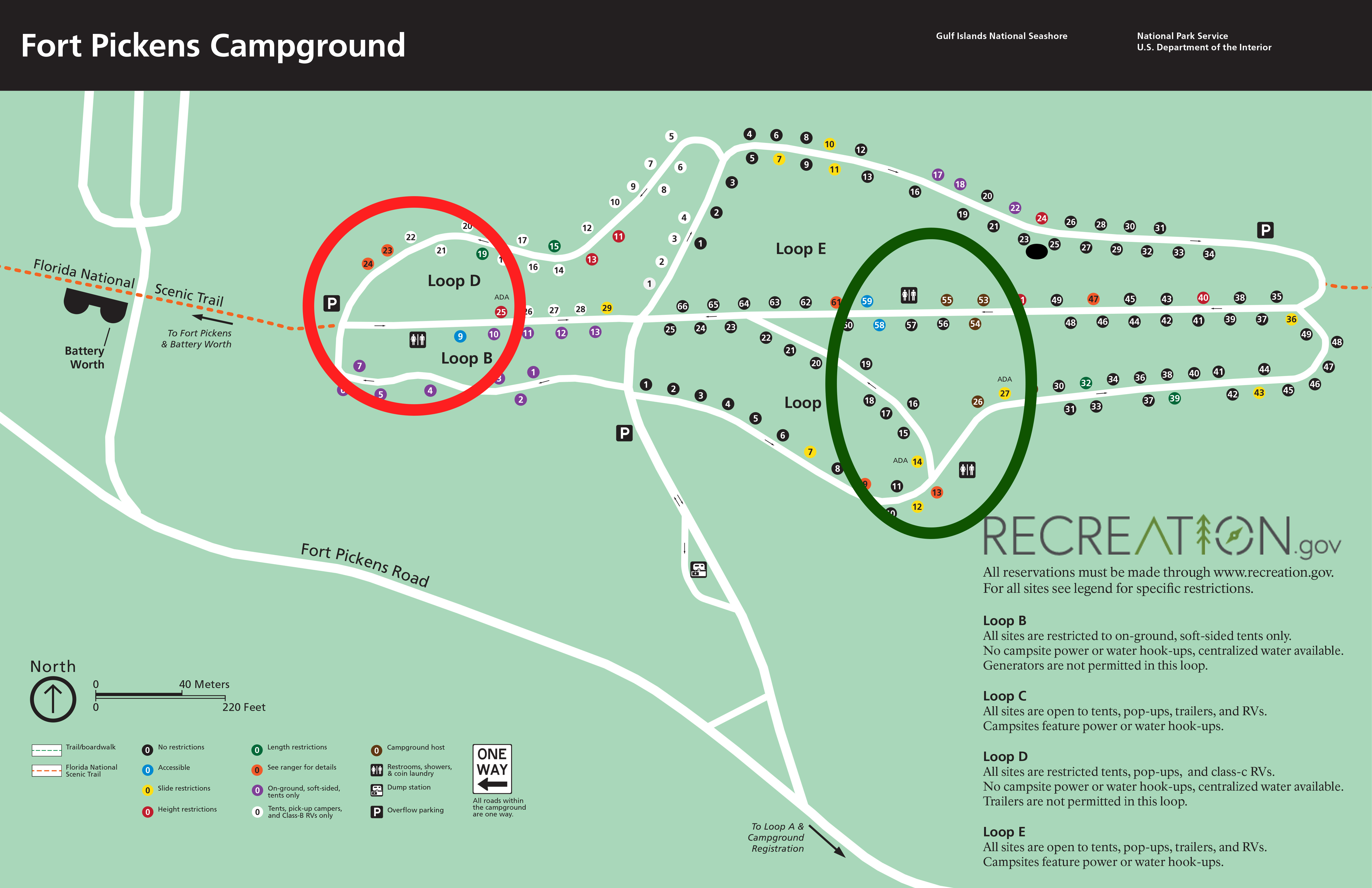 Gulf Islands National Seashore will begin Fort Pickens Campground Restroom Remodel Sept 15