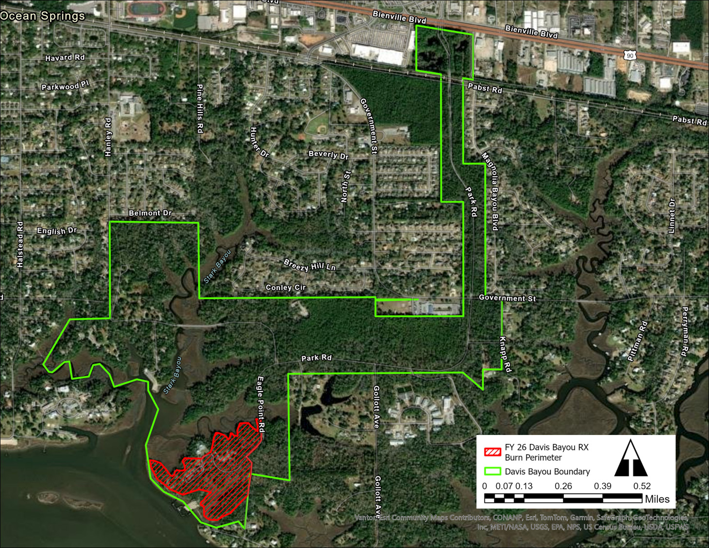 National Park Service Plans Prescribed Burn for the Davis Bayou Area in Gulf Islands National Seashore