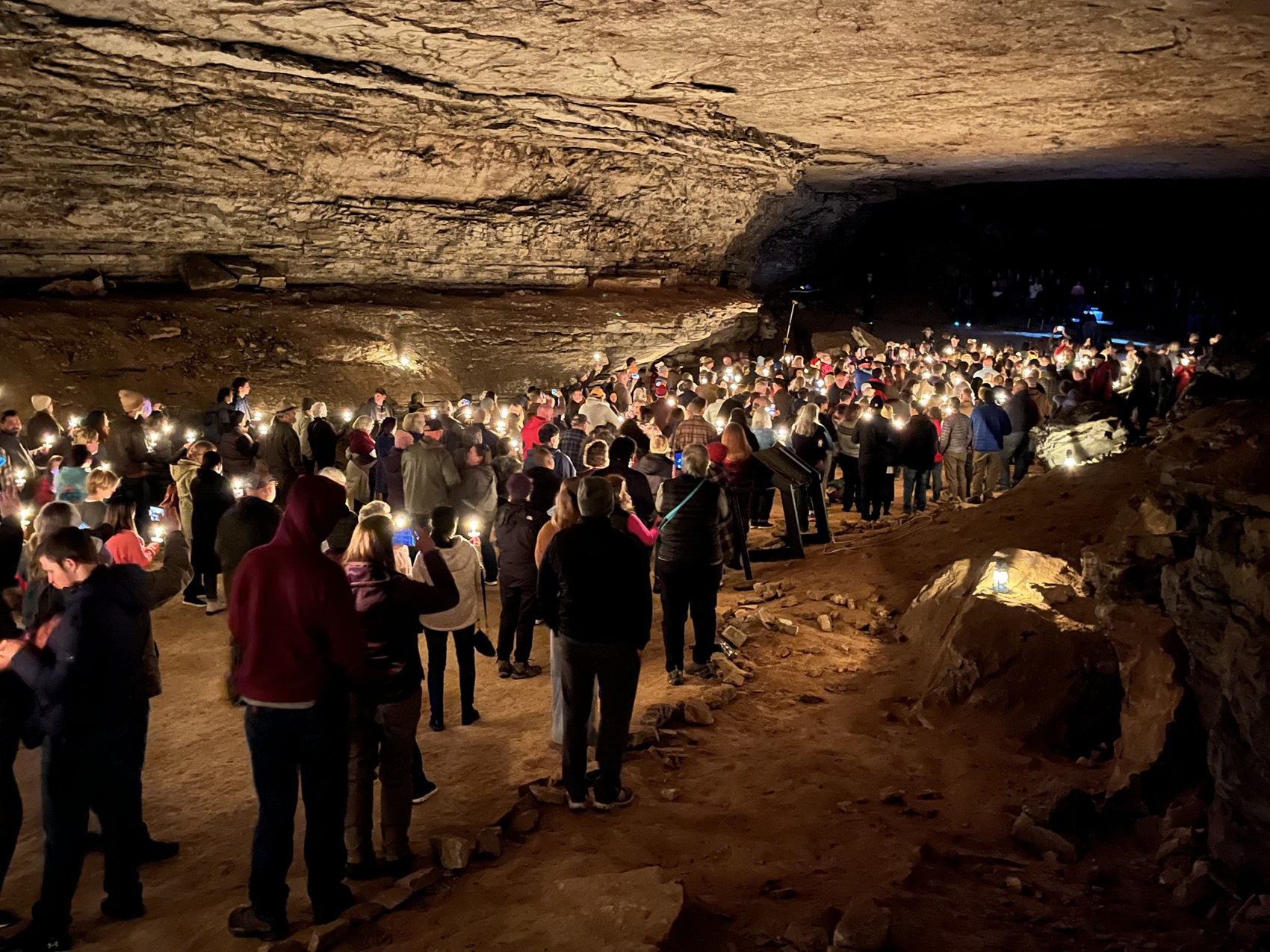 Mammoth Cave National Park at the annual Cave Sing celebration on December 7
