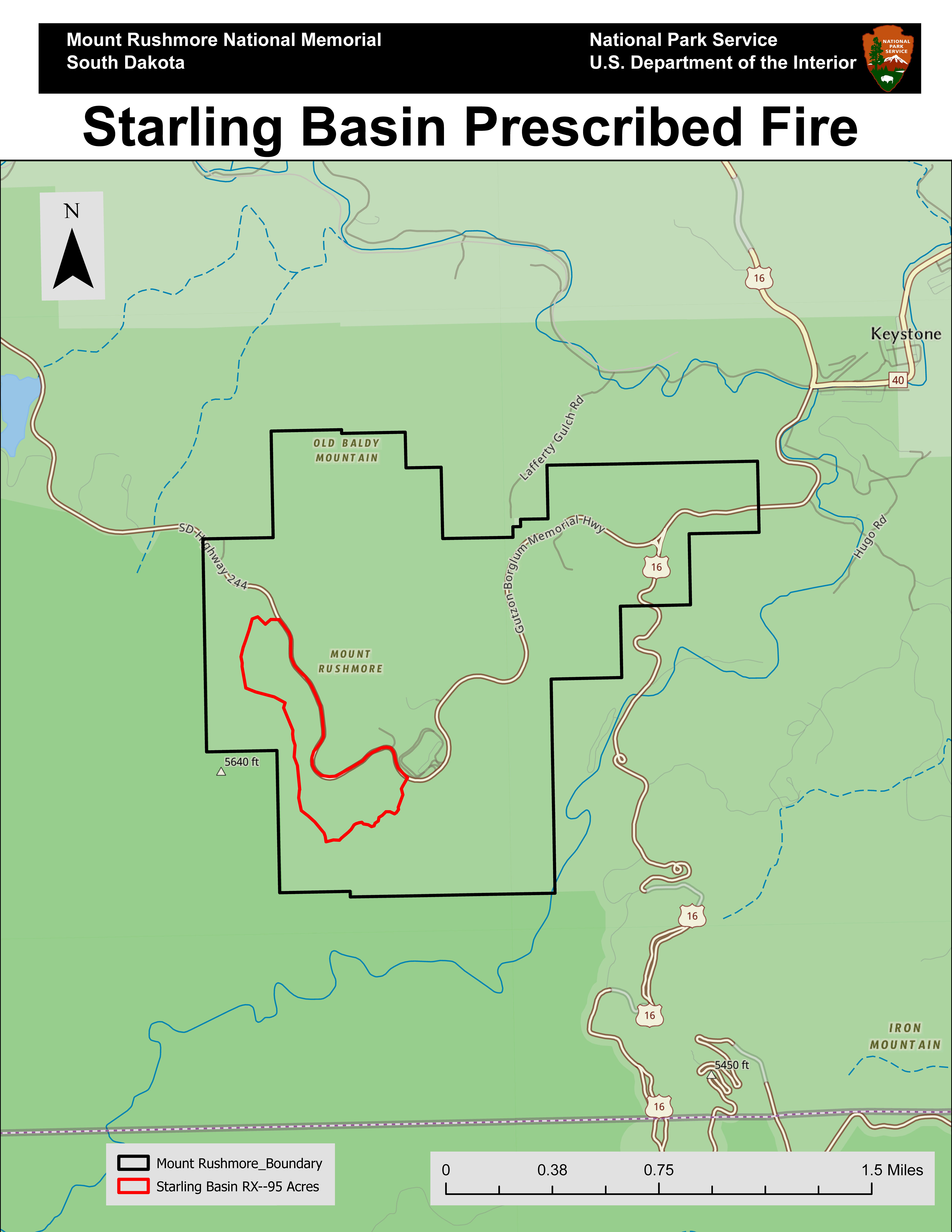 National Park Service Plans Prescribed Fire at Mount Rushmore National Memorial - Starling Basin