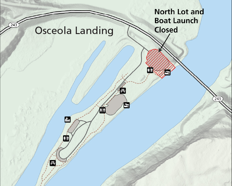 North Parking Lot at Osceola Landing to Close for Bridge Construction