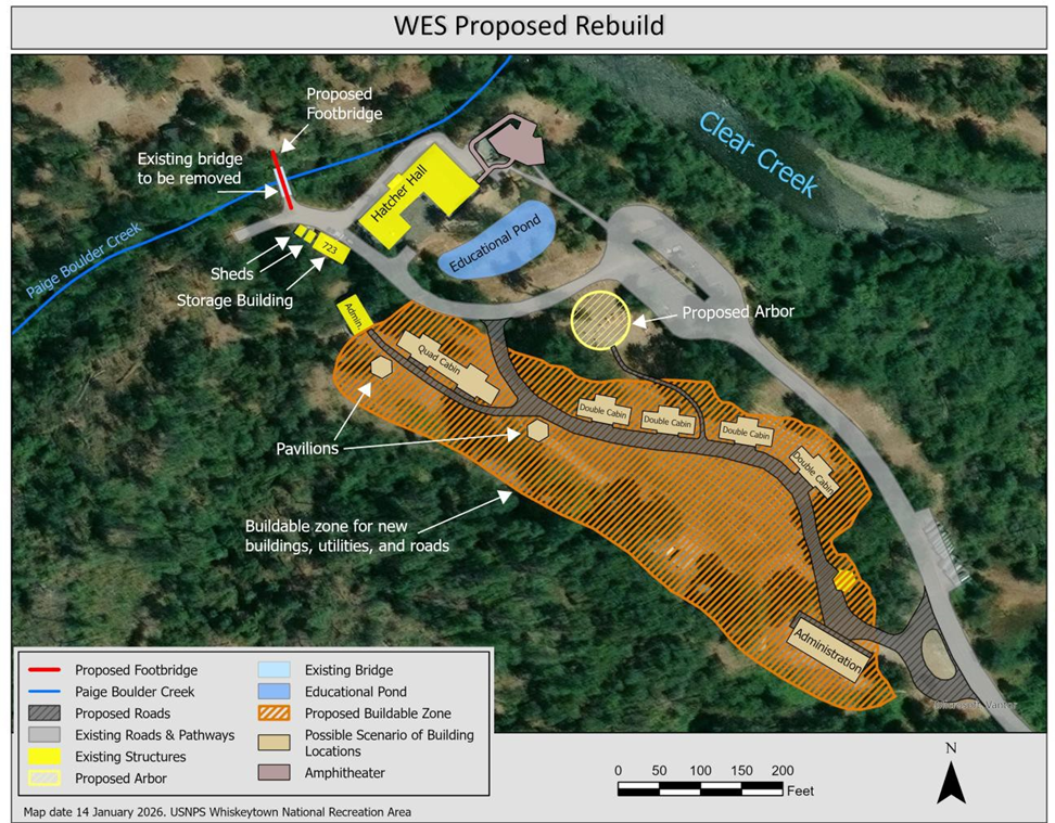 National Park Service seeks to rebuild Whiskeytown Environmental School with fire resilience and sustainability in mind