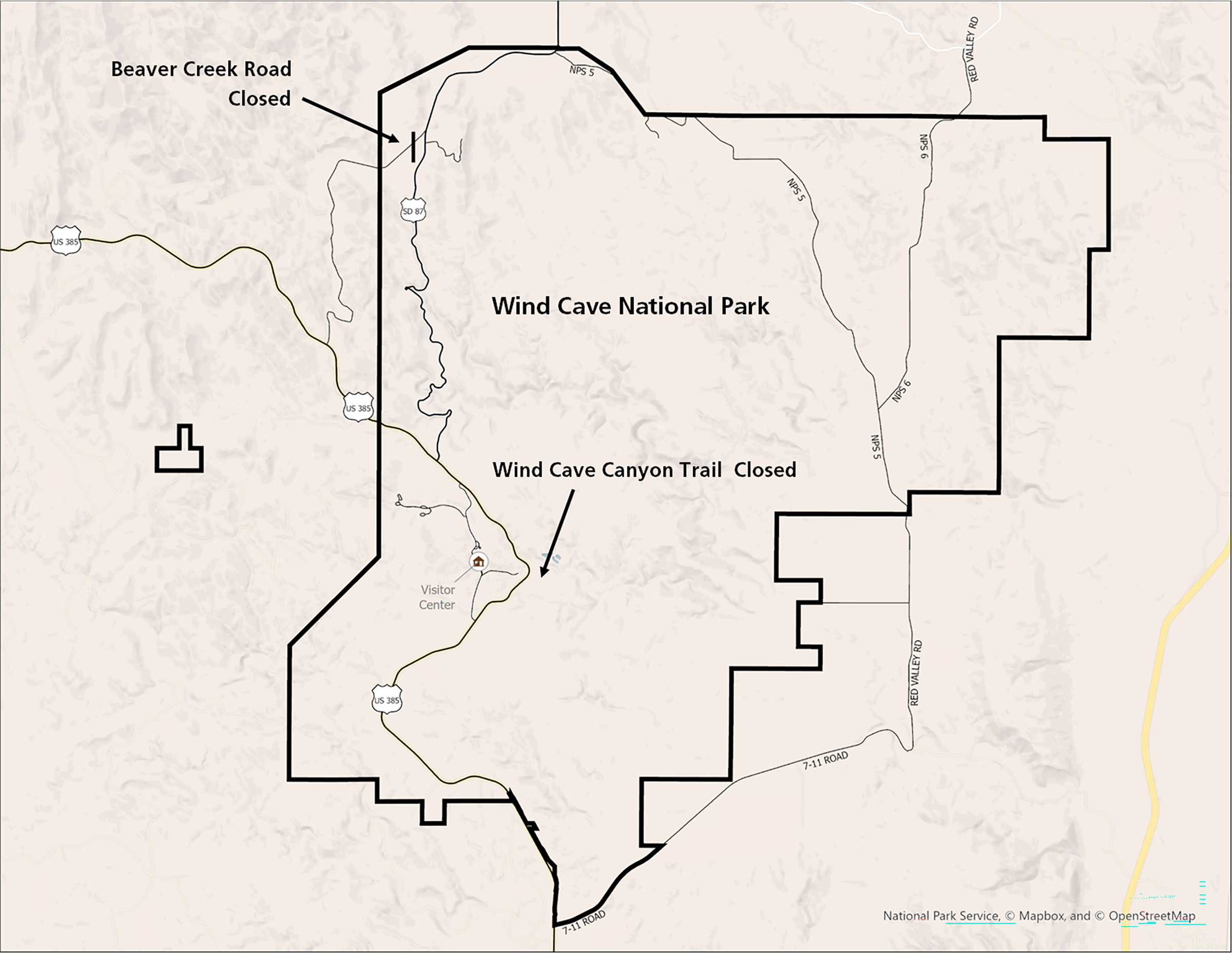 Wind Cave National Park Plans Temporary Road and Trail Dlosures During Improvement Projects