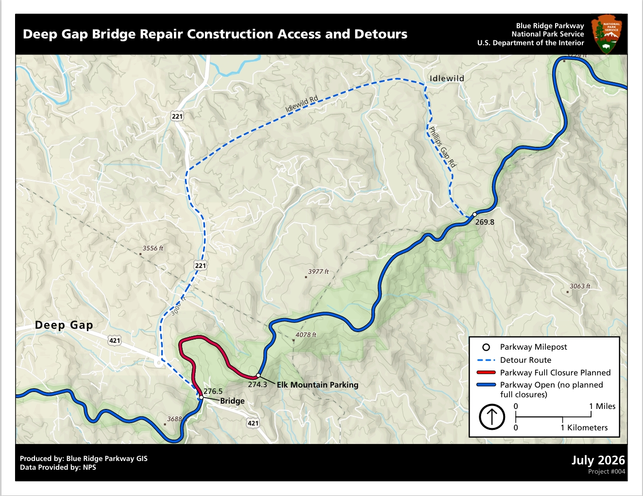 Critical Repairs to Deep Gap Bridge Underway on the Blue Ridge Parkway