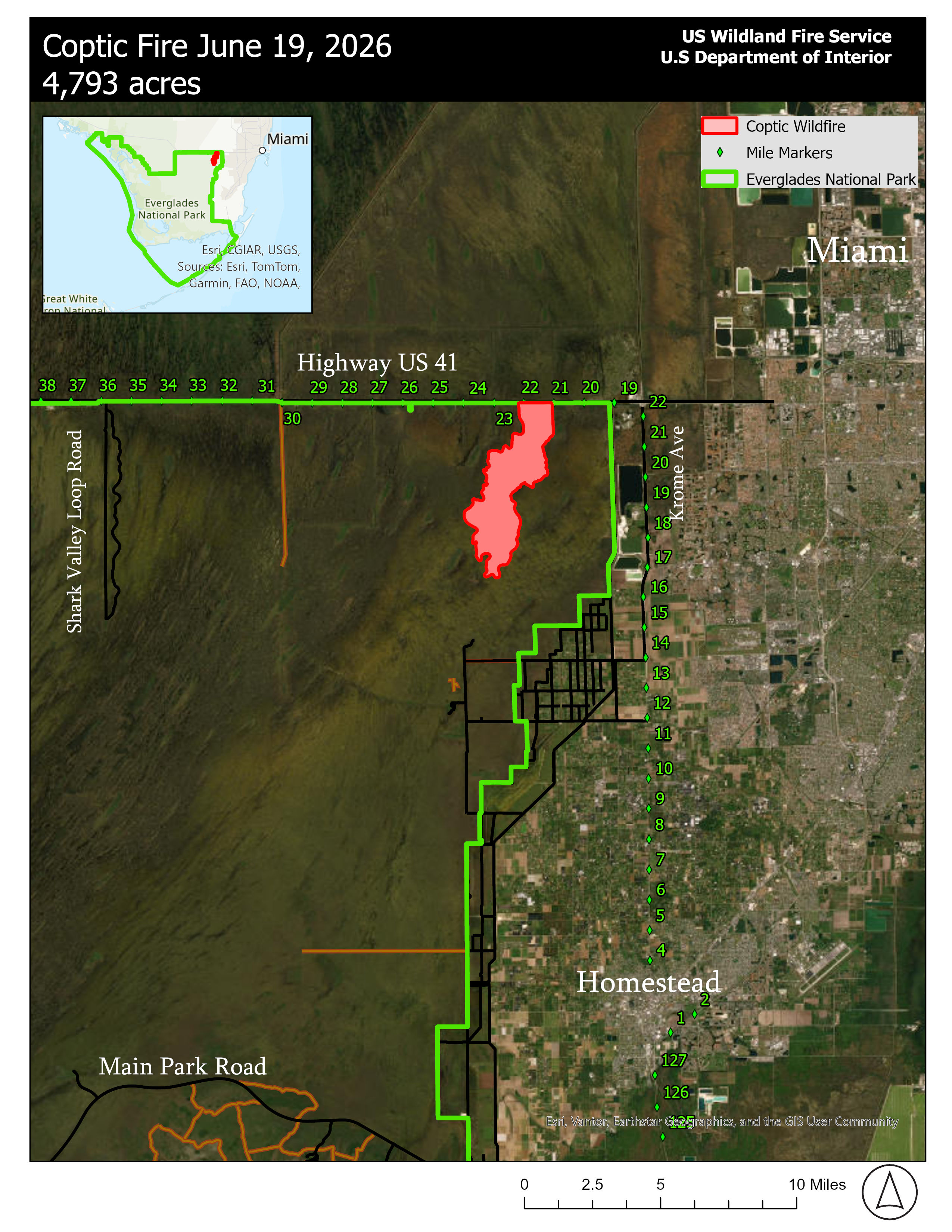 U.S. Wildland Fire Service Responds to the Coptic Fire in Everglades National Park