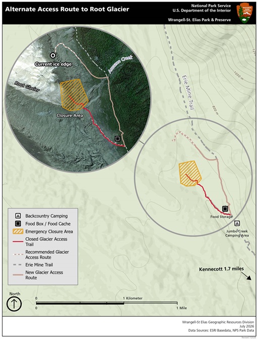 Access Restored to Root Glacier via New Trail Reroute
